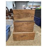 3 Old Wood Crates