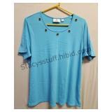 Blue Quacker Factory Blouse SZ L