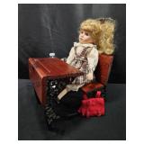 Porcelain Doll & Desk