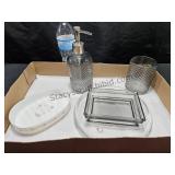 Candle Plate & Bathroom Items