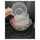 6 Plastic Serving /Party Bowls