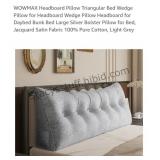 Silver/Grey Headboard Pillow King