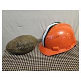 Browns Hard Hat & Old Football