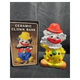 Vintage Ceramic Bank  Clown