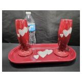Fiesta Vases & Tray