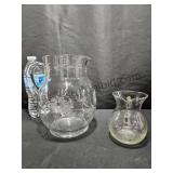 2 Vintage Glass Pitchers