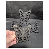 4 Vintage Butterfly Trivits