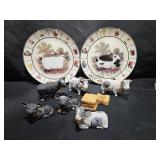 Farm Theme Plates & Figurines