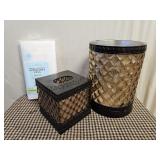 Trash Can ,Tissue Box & Shower Curtain