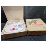 2 Rose Luncheon Sets Missing 1 Plate