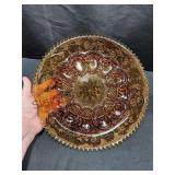 VTG Tiara  Amber Egg Plate