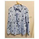 Star Button Up SZ L