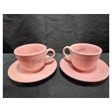 2 Fiesta Cups & Saucers 2 Fiesta Cups & Saucers
