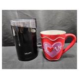 Coffee Grinder & Mug Used
