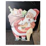 3 Foot Metal Santa 27 Inches Wide