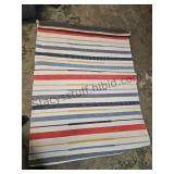 Striped  Area Rug New 4 ft x 5.6 ft