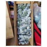 6 FT Pre Lit Flocked Tree