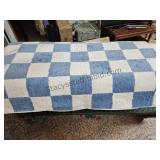 New Rubber Backed Area Rug 4ftx5.6ft Blue