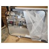 Black Metal Framed Mirror 40x30