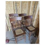4 Old Chairs 1 Needs Repair