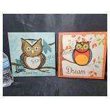2 Owl Wall Hangings