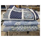 2 Used 1 New Quilted Blankets