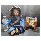Amish Girl Doll & Blanket Rack
