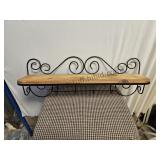 Wood Shelf With Hooks30 W