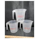 3 Budweiser Plactic Pitchers