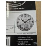 18 Inch Wall Clock Brown