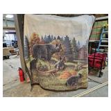 Blk Bear Shower Curtain & Hooks