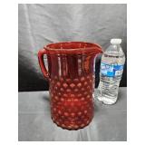 Anchor Hocking Ruby Red Hobnail Pitcher