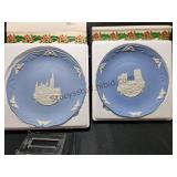 2 Wedgewood Christmas Plates 1988 & 1990