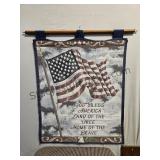 God Bless America Tapestry 25x33