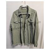 Denim Fringe Jacket Like New SZ XXL