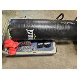 Everlast Everstrike Heavy Bag, Chain & Gloves
