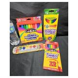 Markers, Paint , Colored Pencils
