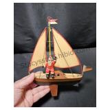 Santas Wood Sailboat