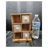 Small Wooden Chest With Ceramic Drawers