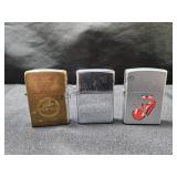 3 VTG Zippo Lighters