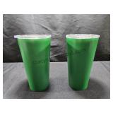 2 Green Travel Cups