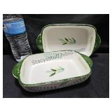 2 Ceramic Bake Pans