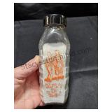 VTG Glass Baby Bottle Jack & Jill
