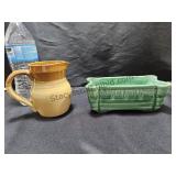 VTG Planter & Green England Pitcher