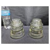 2 Old Insulators One Chipped