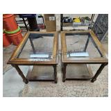 2 Glass To End Tables 21x27x20