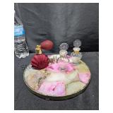 Vanity Tray & Old Perfume Bottles