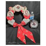 OH State Wreath & Clock