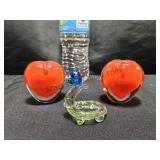 Art Glass Hearts & Turtle ?