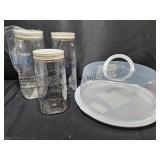 Plastic Storage Jars & Carrier